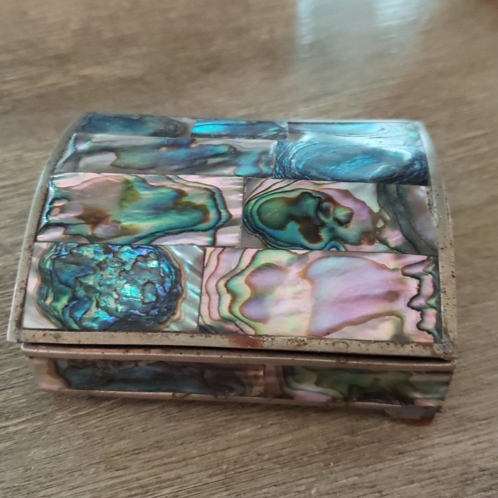 Vintage Alpaca trinket jewelry box